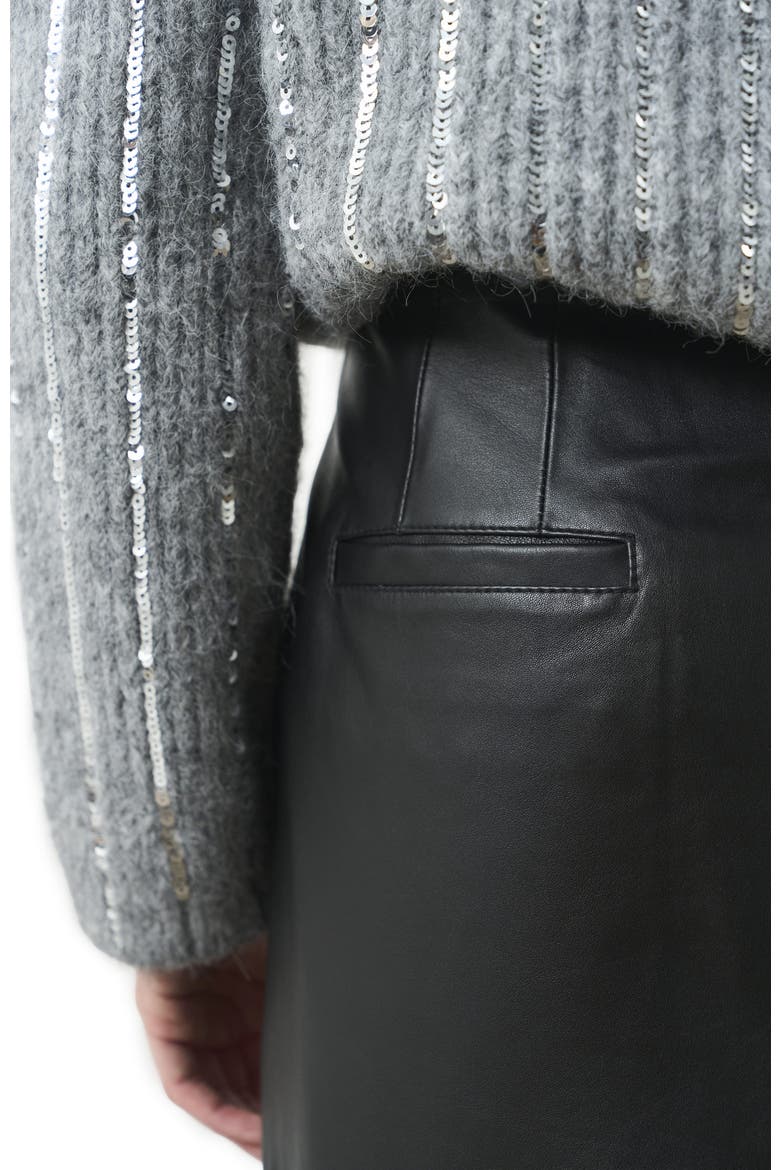 Efos Leather Pencil Skirt, Alternate, color, Black