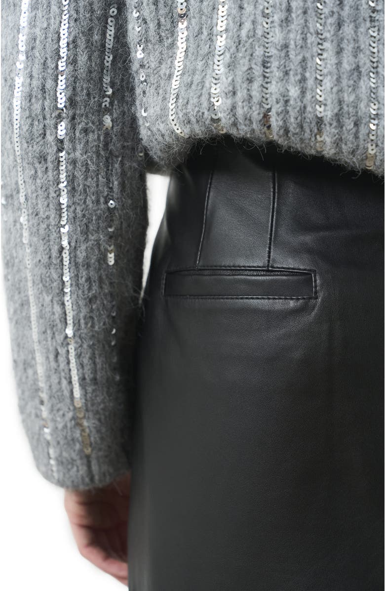 Velez Efos Leather Pencil Skirt, Alternate, color, Black