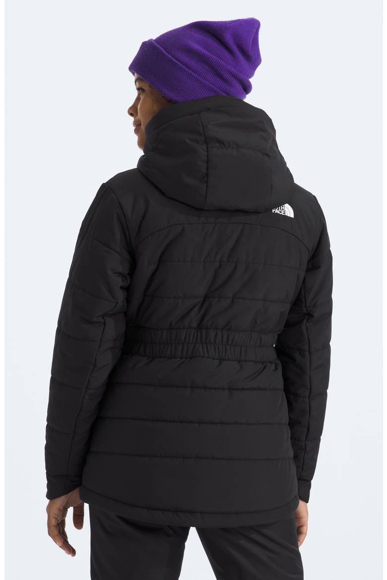 Kids' Zaphira Water Repellent Hooded Snow Jacket, Alternate, color, TNF BLACK