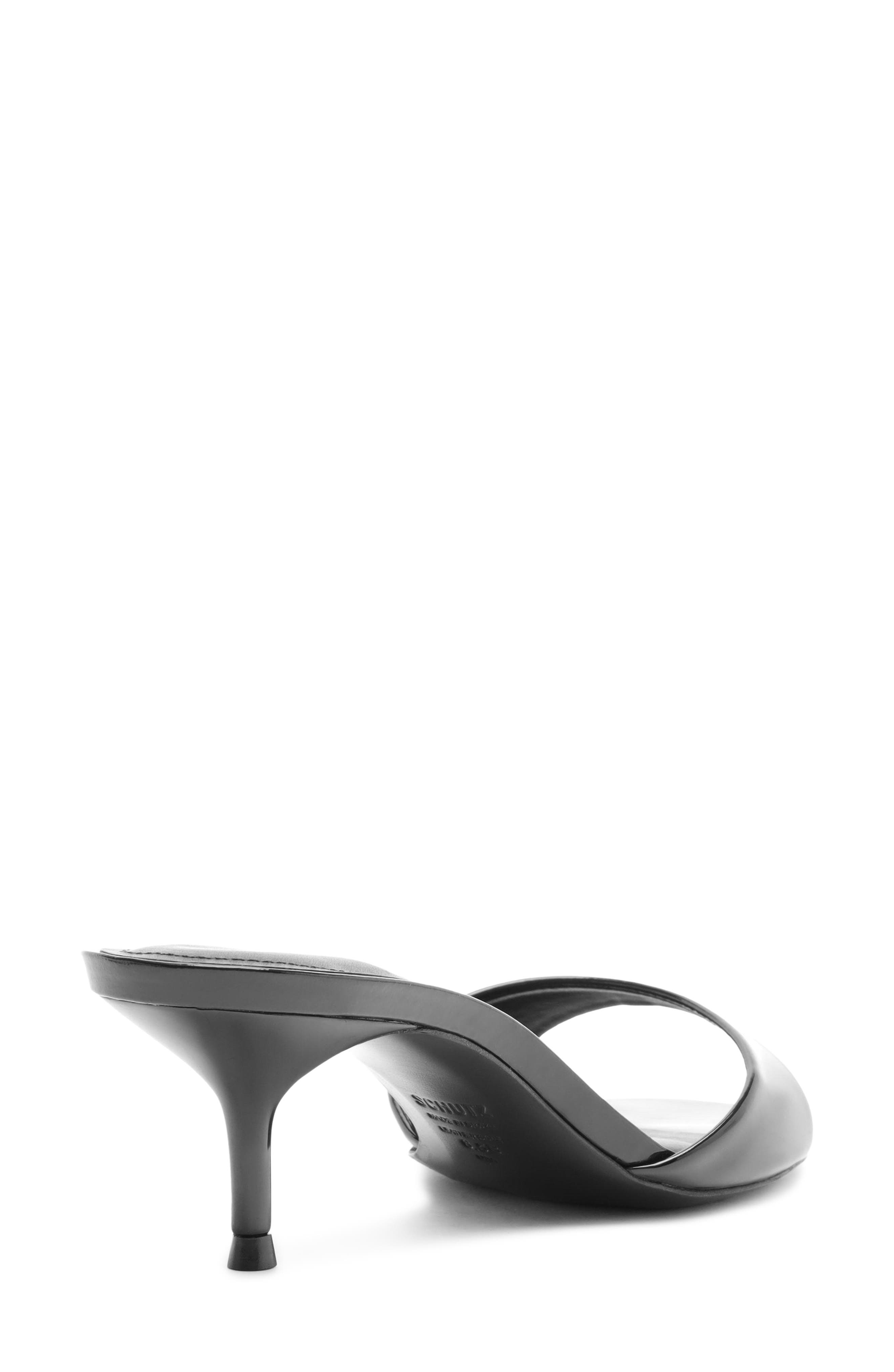 Sally Leather Peep Toe Sandal, Alternate, color, BLACK