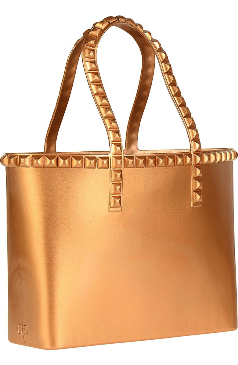 CARMEN SOL Seba Mid Tote Jumbo Studs, Main, color, Rose Gold