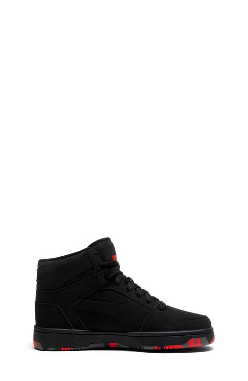 Puma Kids' Rebound Layup High Top Sneaker In Black