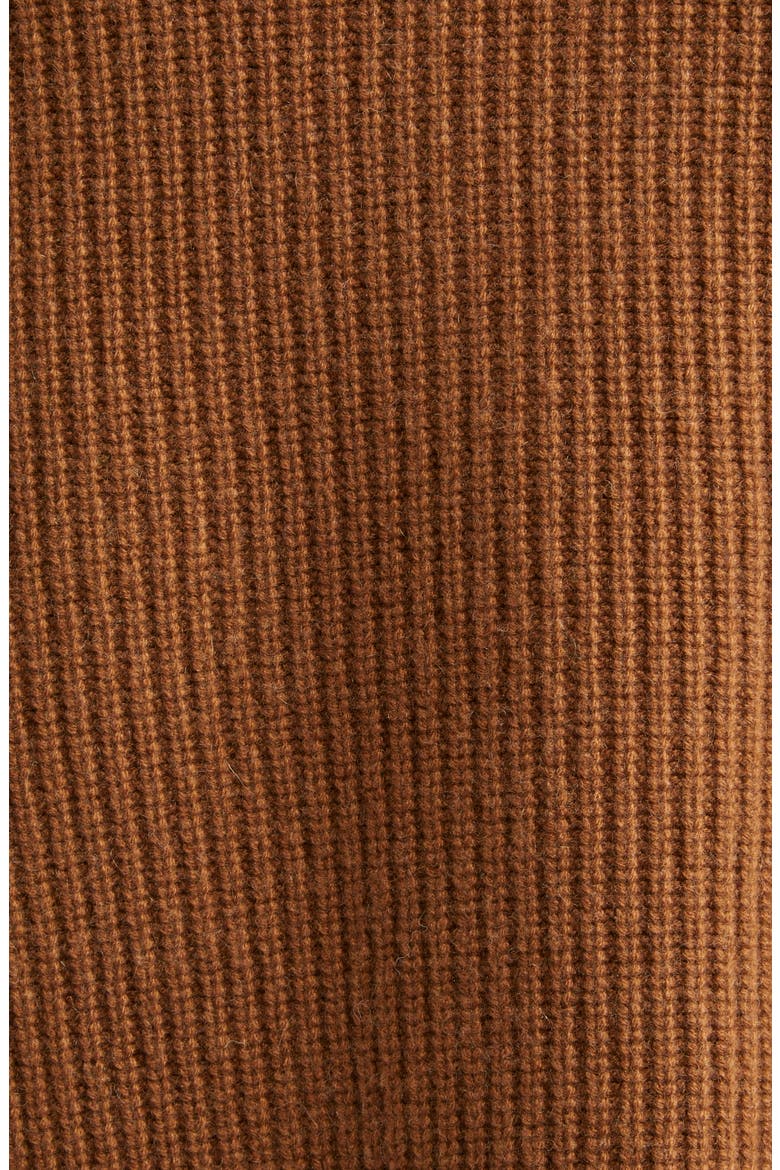 Nadar Merino Wool & Cashmere Half Zip Sweater, Alternate, color, TOBACCO