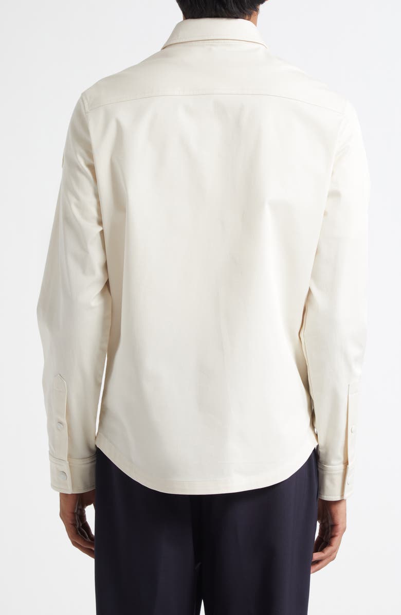 Moncler Stretch Cotton Shirt Jacket, Alternate, color, White