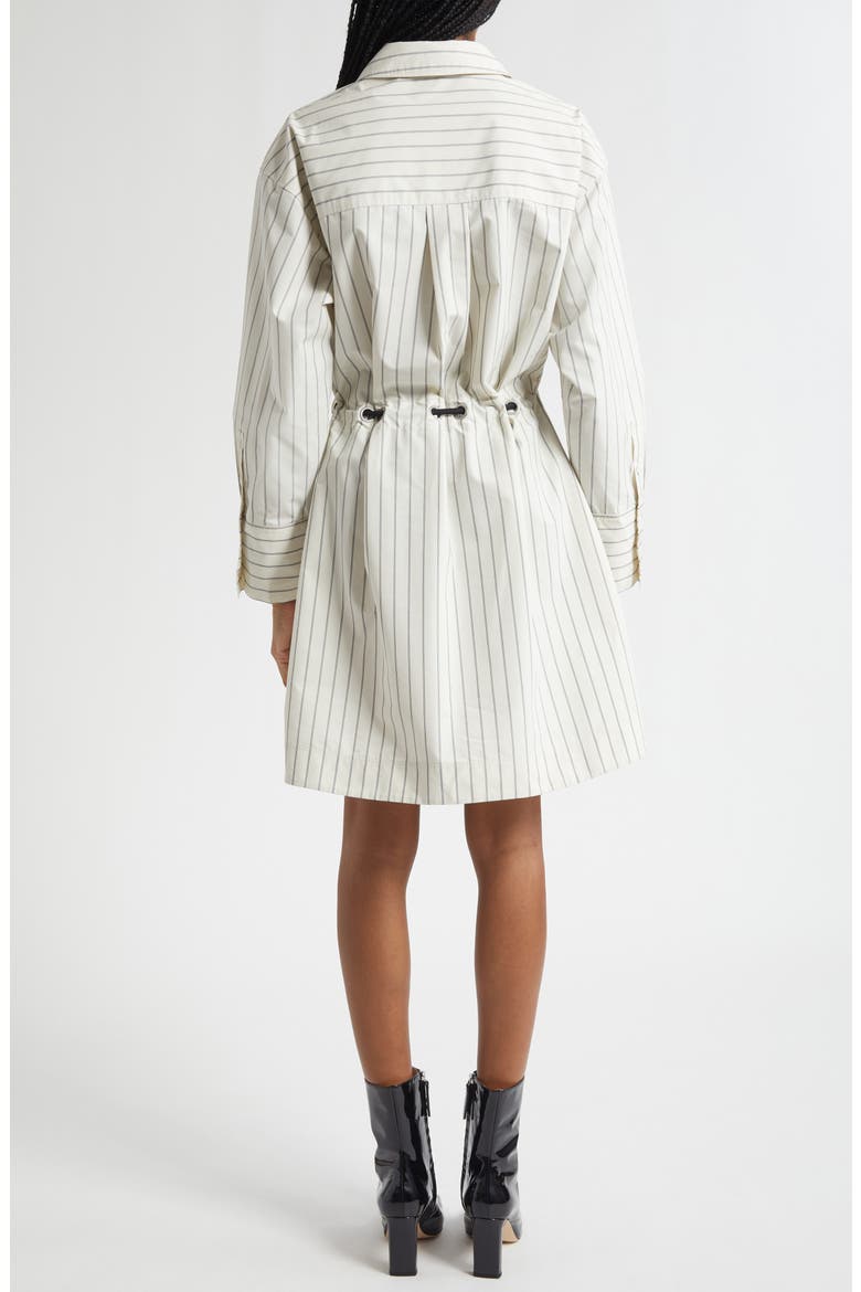 Striped Tie Waist Shirt Dress, Alternate, color, CREAM MULTI