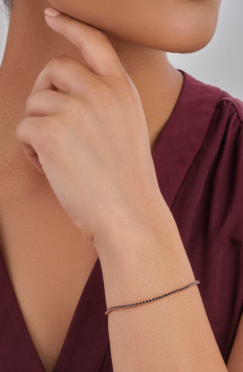 Sterling Forever Fuchsia CZ Slider Bracelet, Alternate, color,