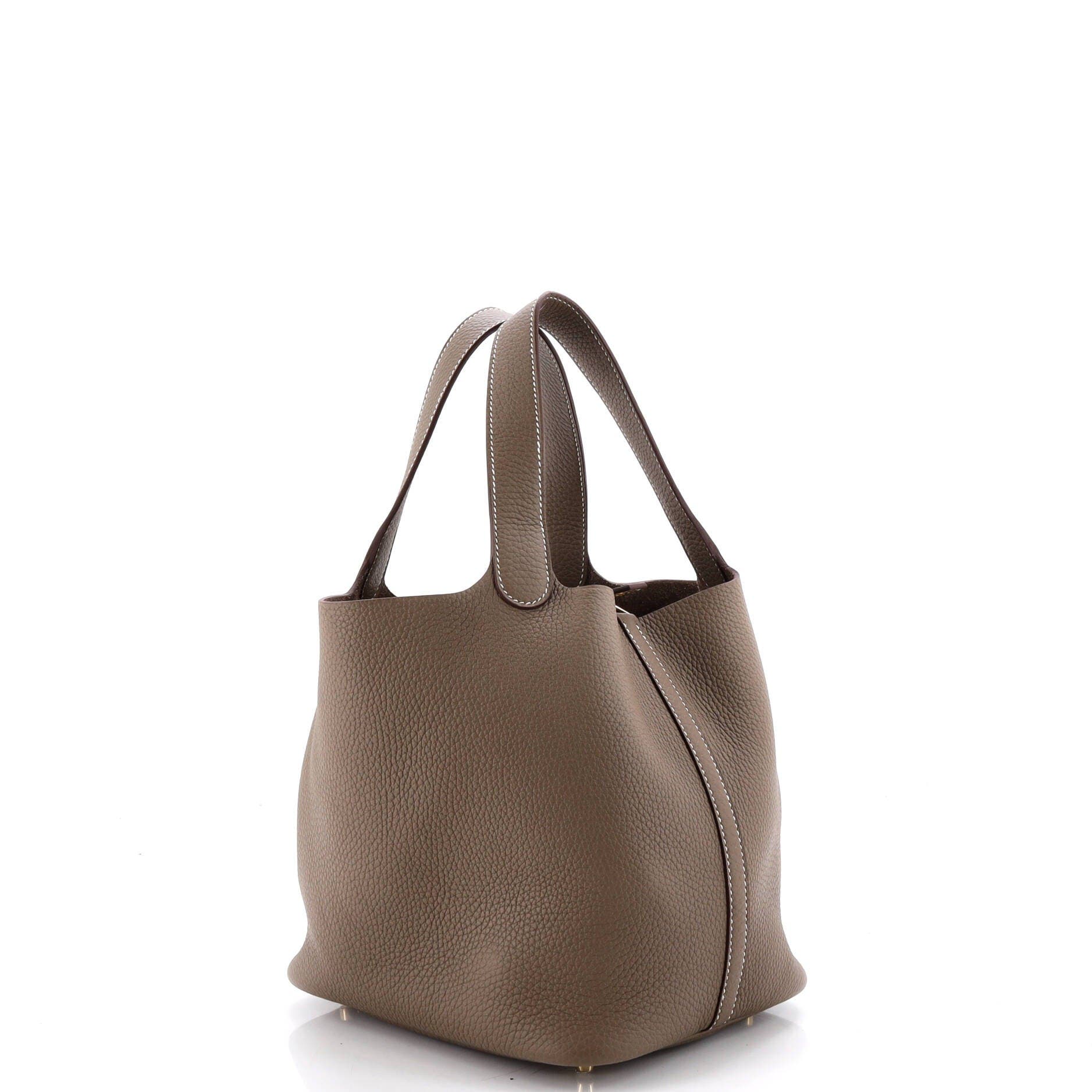 Pre-Owned Hermes Picotin Lock Bag Clemence MM, Alternate, color, Etoupe