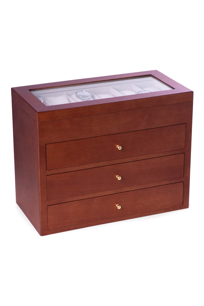 Wood Watch Box, Main, color, BROWN