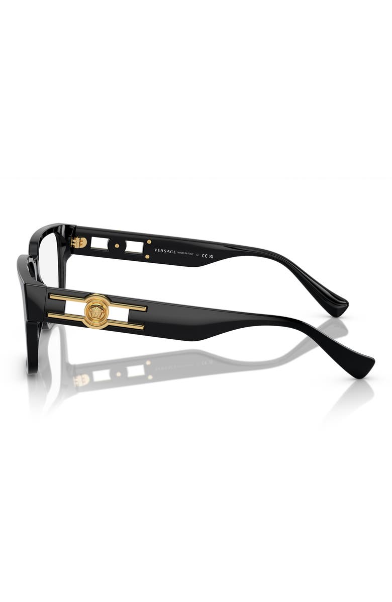 Versace 55mm Rectangular Optical Glasses, Alternate, color, 