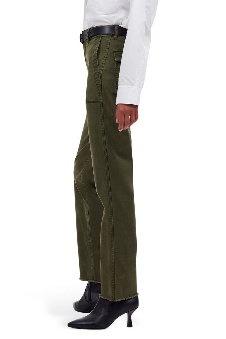 Garment Dyed Slim Straight Leg Utility Pants, Alternate, color, FADED OLIVE