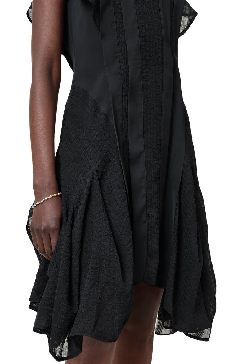 Fleur Texture Dress, Alternate, color, BLACK