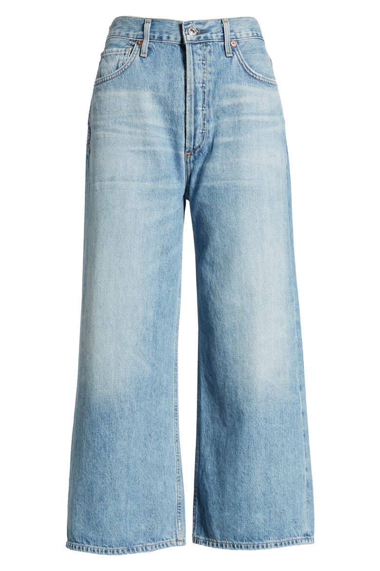 Sacha High Waist Crop Wide Leg Jeans, Alternate, color, TULAROSA
