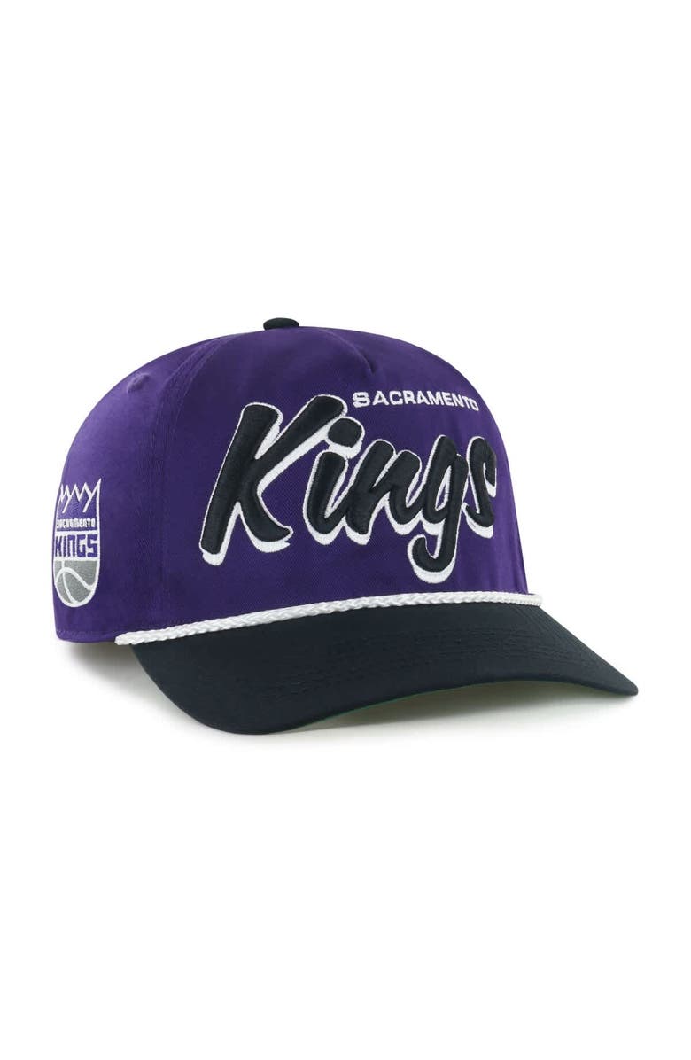 '47 Men's '47 Purple/Black Sacramento Kings Dropshadow Rope Hitch Adjustable Hat, Main, color, Purple