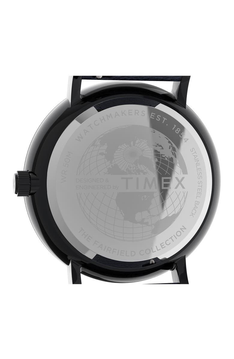 Timex<sup>®</sup> Fairfield Leather Strap Watch, 41mm, Alternate, color, 