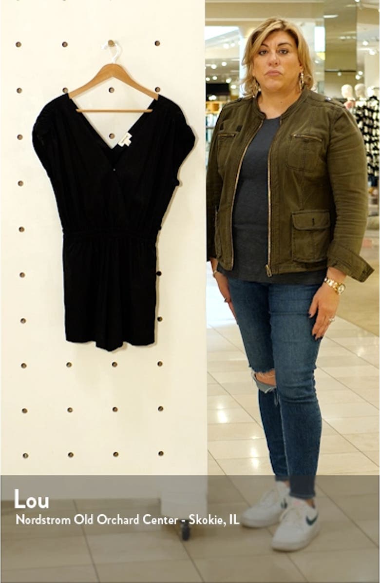 Linen Blend Romper, sales video thumbnail