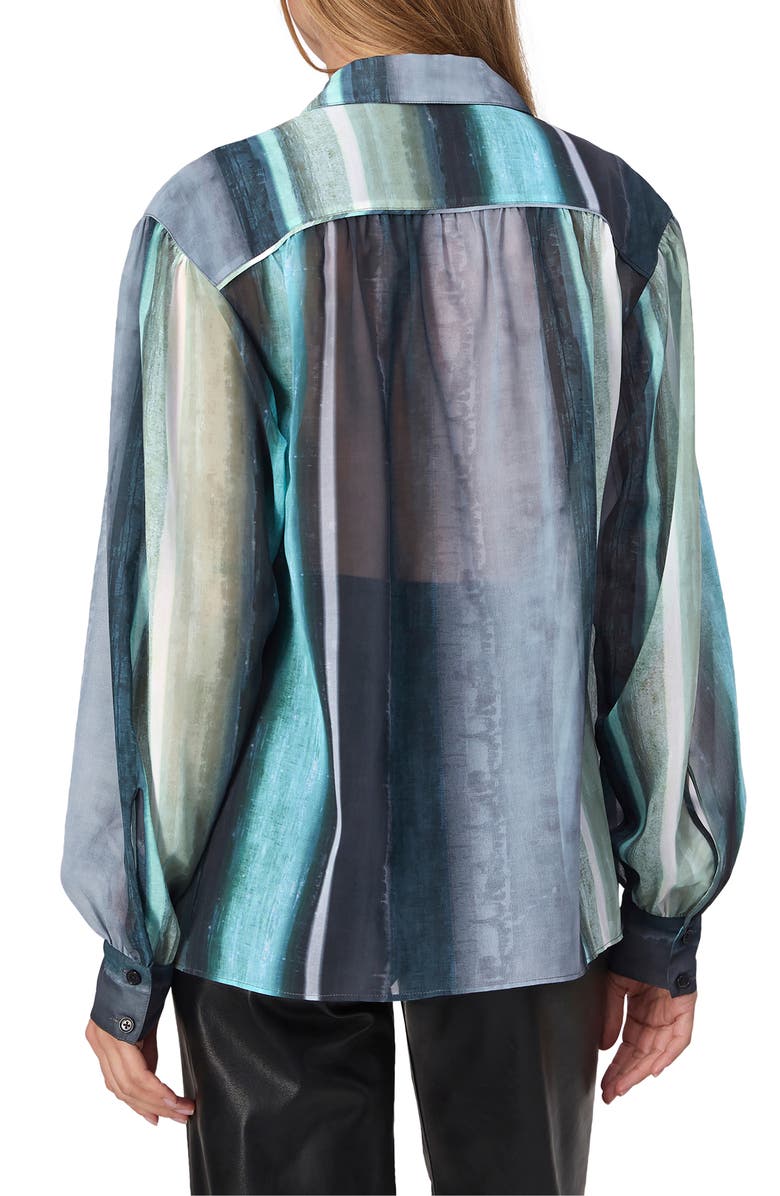 rag & bone Emmy Stripe Button-Up Shirt, Alternate, color, Grey Blue Stripe