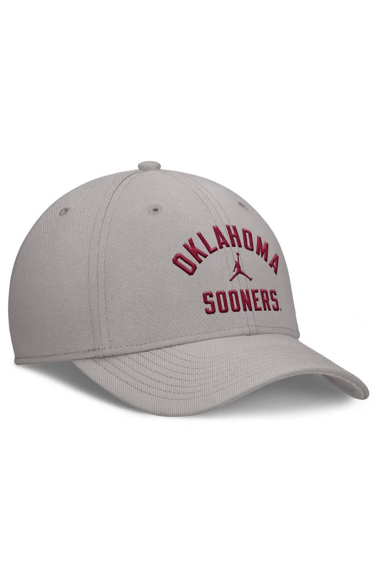 Jordan Brand Men's Jordan Brand Gray Oklahoma Sooners Rise Prep Performance Flex Hat, Alternate, color, Gray