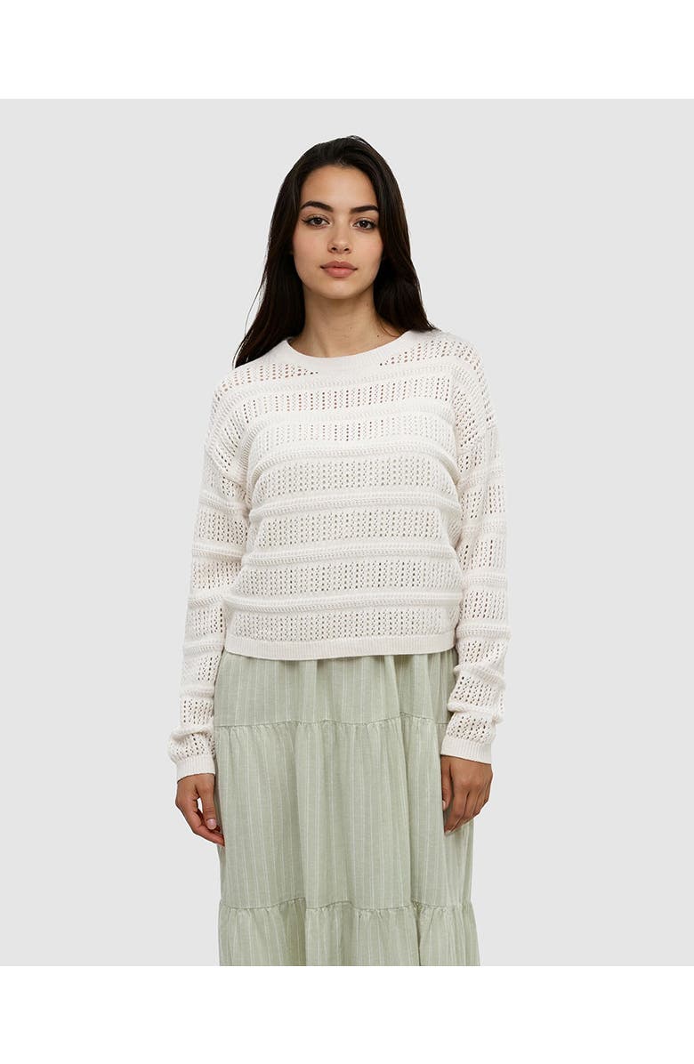 tentree Lunenberg Sweater, Main, color, Cotton White Heather