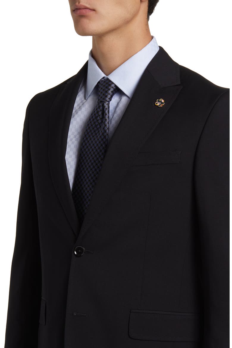 Robbie Extra Slim Fit Wool Suit, Alternate, color, BLACK