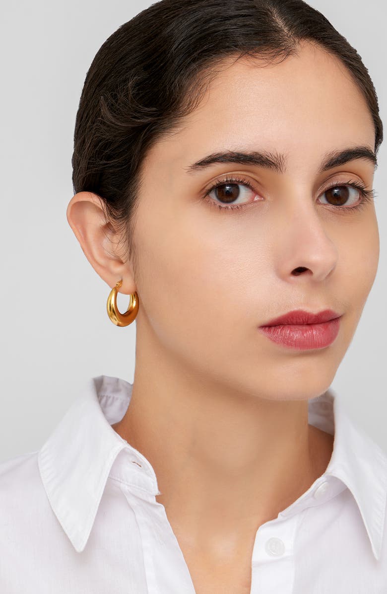 Adornia Domed Hoop Earrings, Alternate, color, Yellow