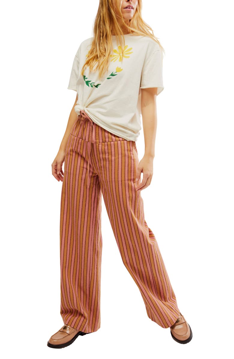 Free People Hudson Canyon Stripe Wide Leg Pants, Alternate, color, 