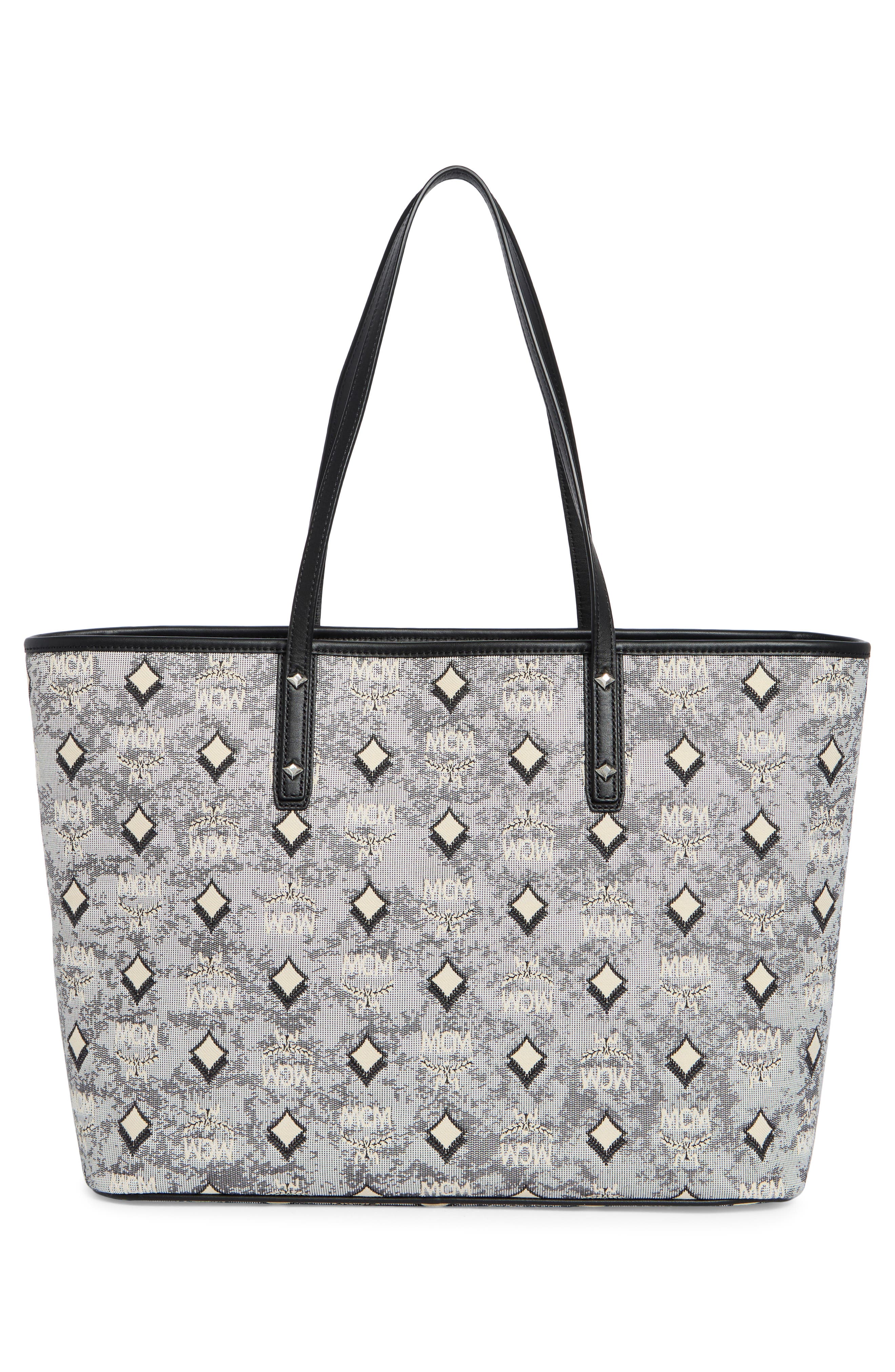 MCM Aren Tote, Alternate, color, Grey