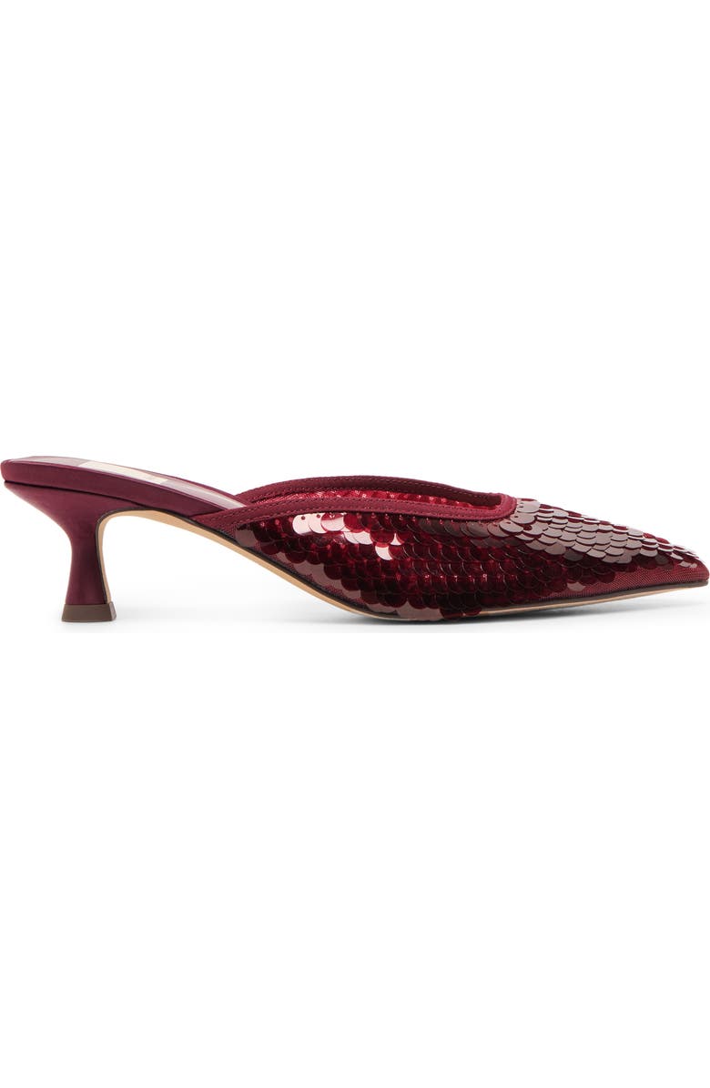 Dolce Vita Cleo Shimmer Kitten Heel Mule, Alternate, color, Cranberry Sequin