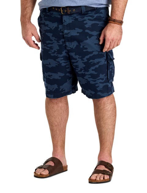 Big & Tall Belted Cargo Shorts