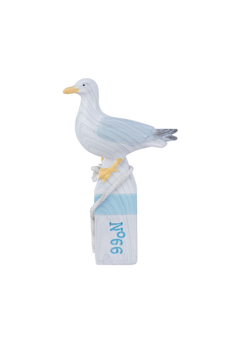 Small Seagull On Buoy Figure, Main, color, White