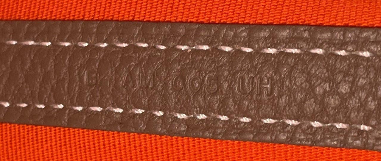 Pre-Owned Hermes Garden Party Tote Toile and Leather 30, Alternate, color, Orange Minium