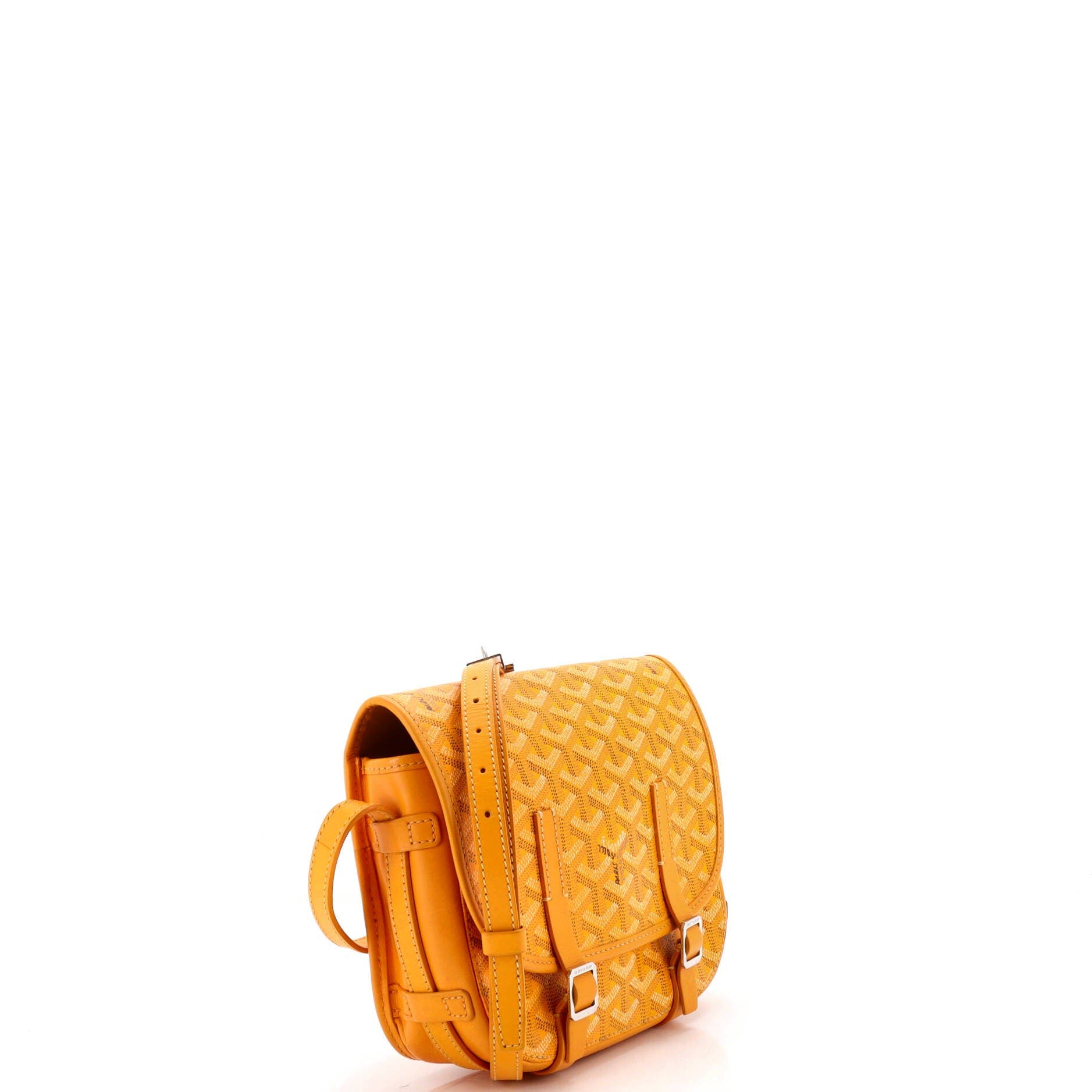 Belvedere Messenger Bag Coated Canvas with Leather PM, Alternate, color, Yellow