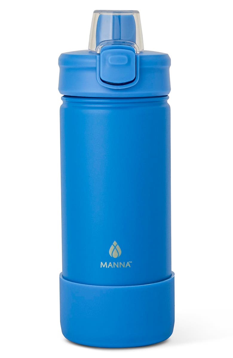 MANNA 2-Pack Stainless Steel Water Bottles, Alternate, color, White/Blue
