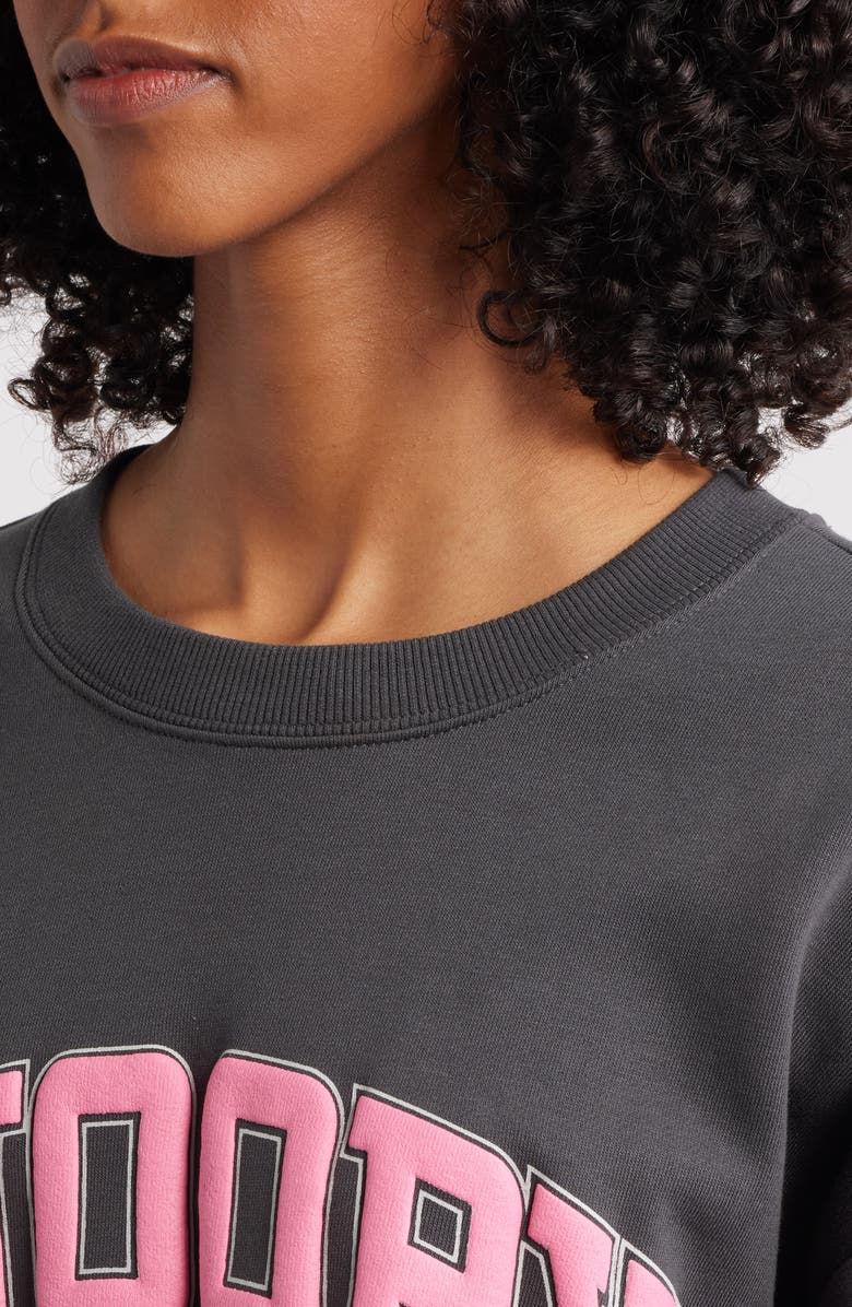 GOLDEN HOUR Peanuts<sup>®</sup> Snoopy Puff Print Graphic Sweatshirt, Alternate, color, Pirate Black