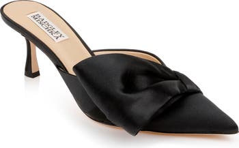 Pointed Toe Faux Fur Satin Black Mules – Désordre Boutique