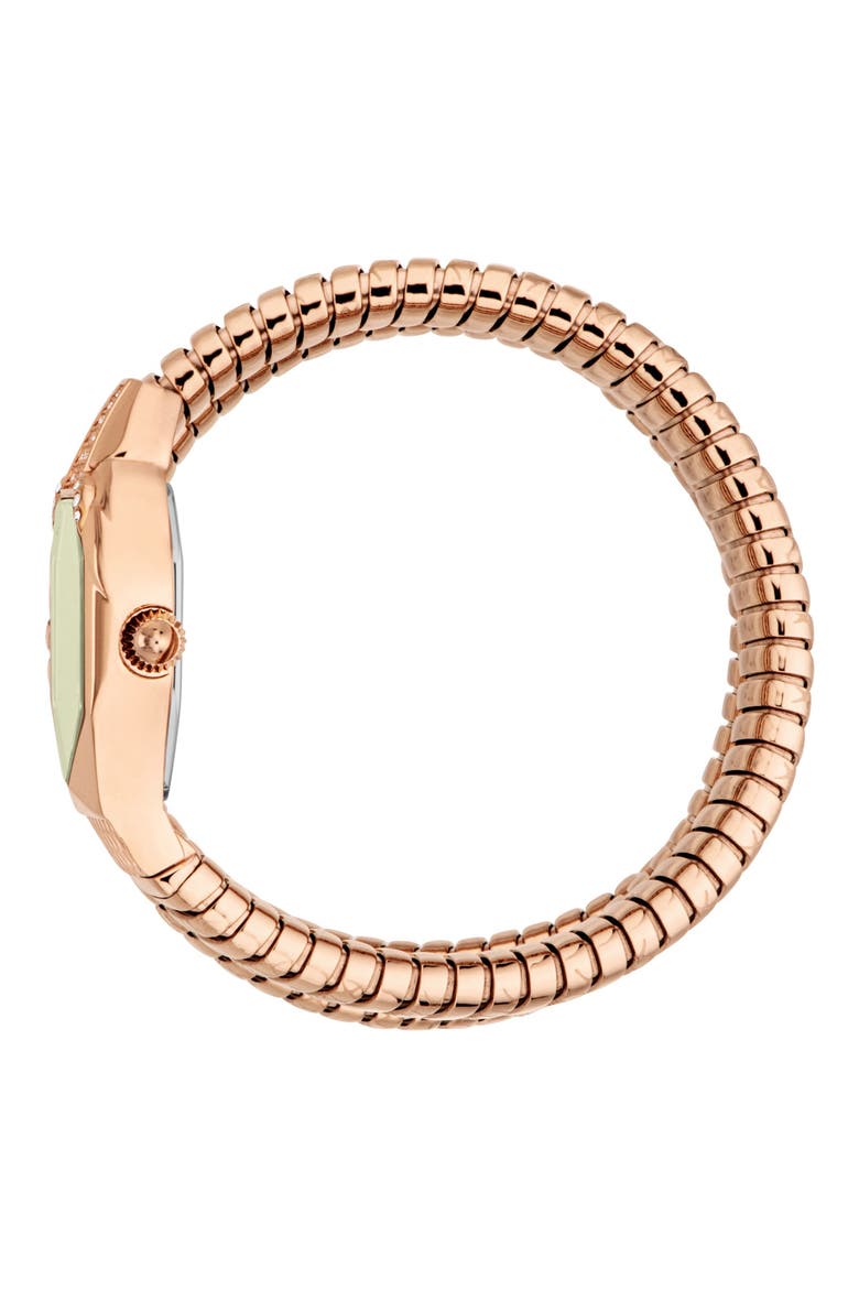 Snake Wraparound Bracelet Watch, 22mm x 34.5mm, Alternate, color, ROSE GOLD