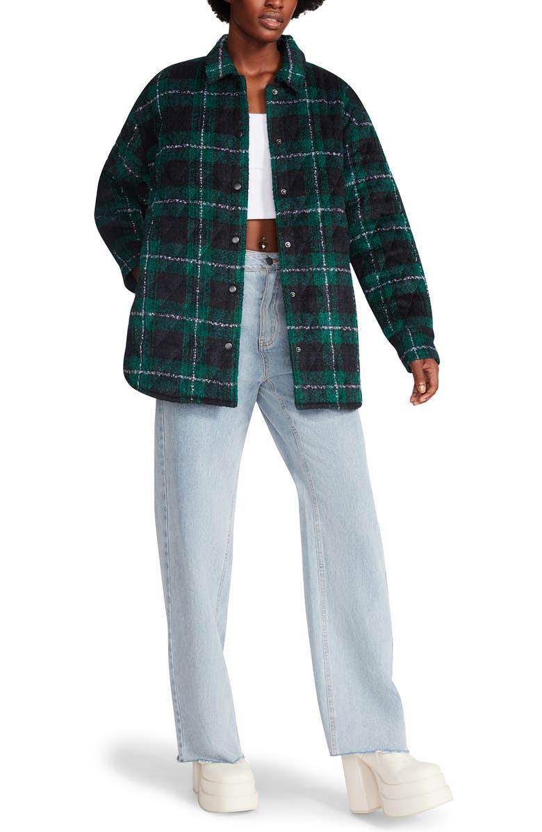 Steve Madden Belle Plaid Shacket, Alternate, color, 