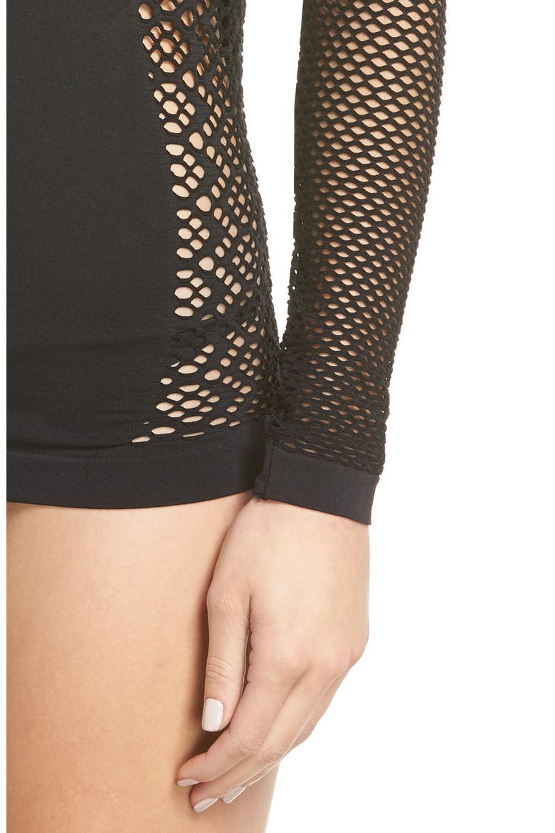 Perforated Chemise, Alternate, color, BLACK