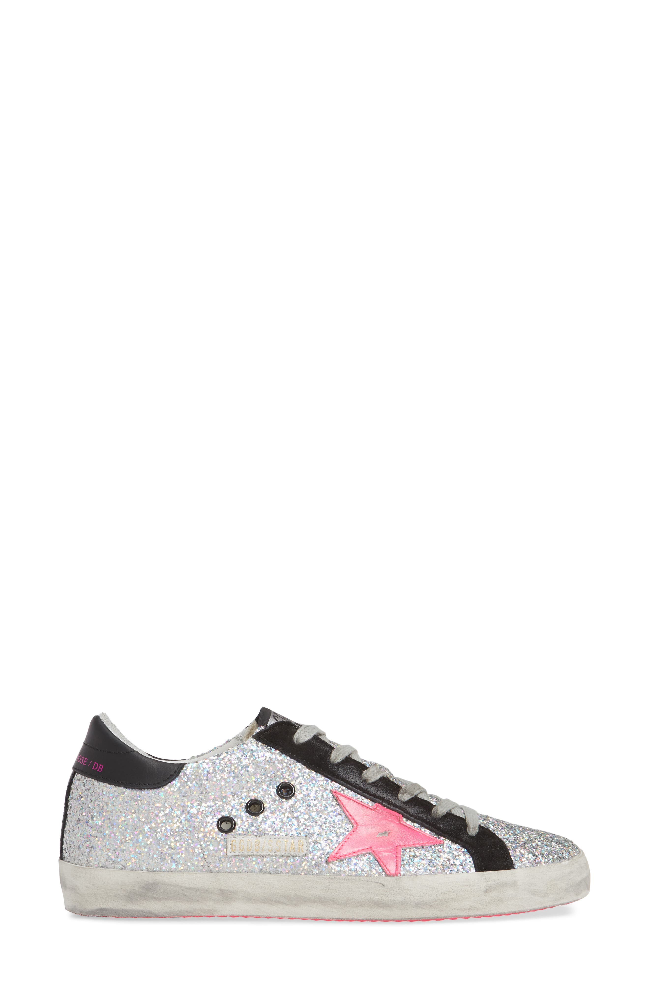 Golden Goose Superstar Glitter Sneaker, Alternate, color, 