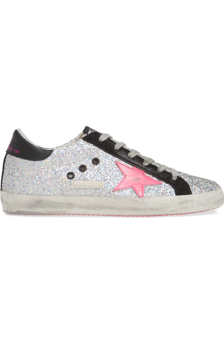 Golden Goose Superstar Glitter Sneaker, Alternate, color,