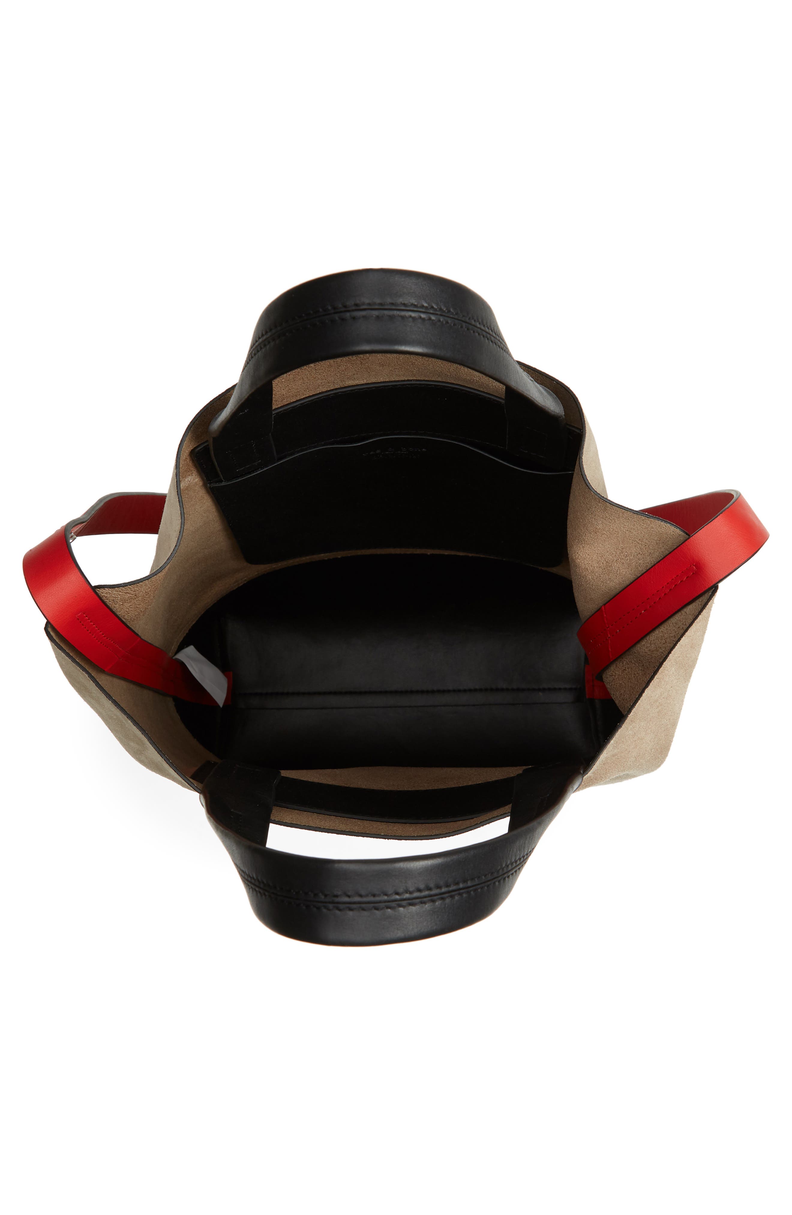 rag & bone Walker Convertible Suede & Leather Tote, Alternate, color, 