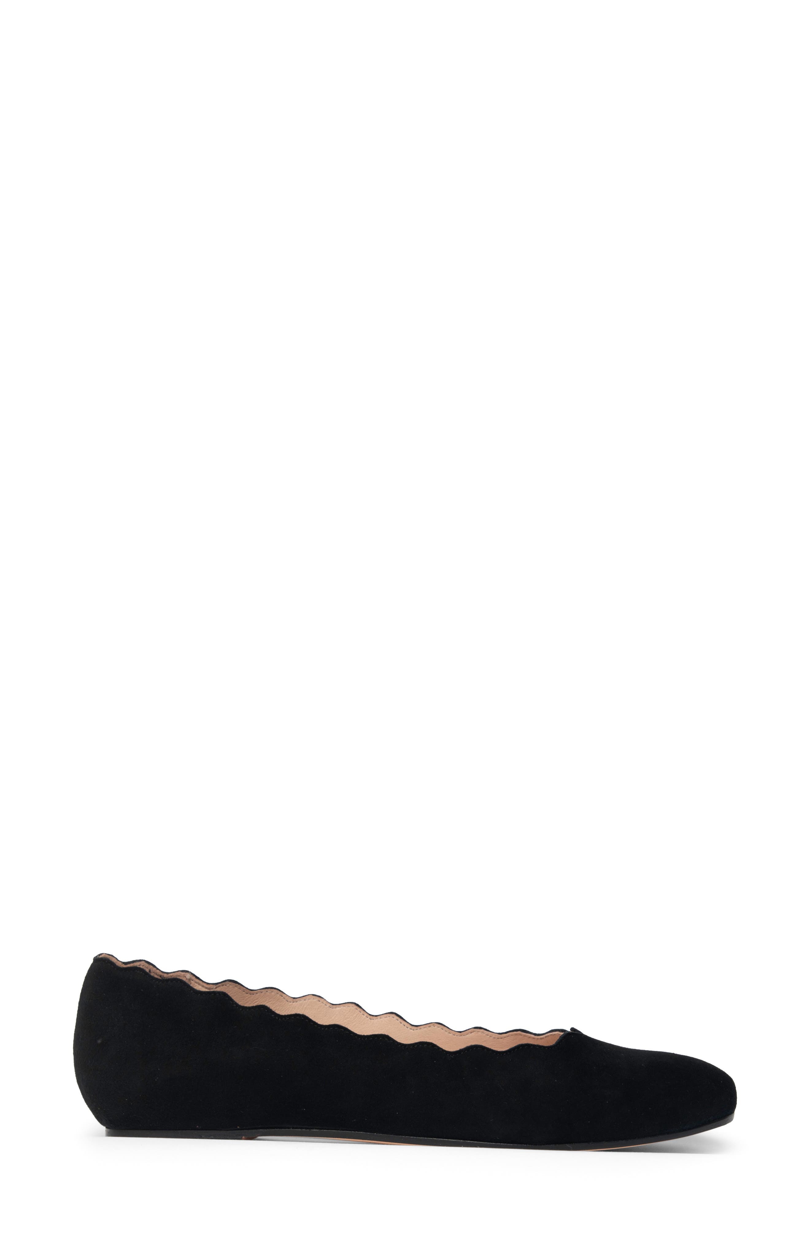 Palm Beach Ballet Flat, Alternate, color, BLACK SUEDE