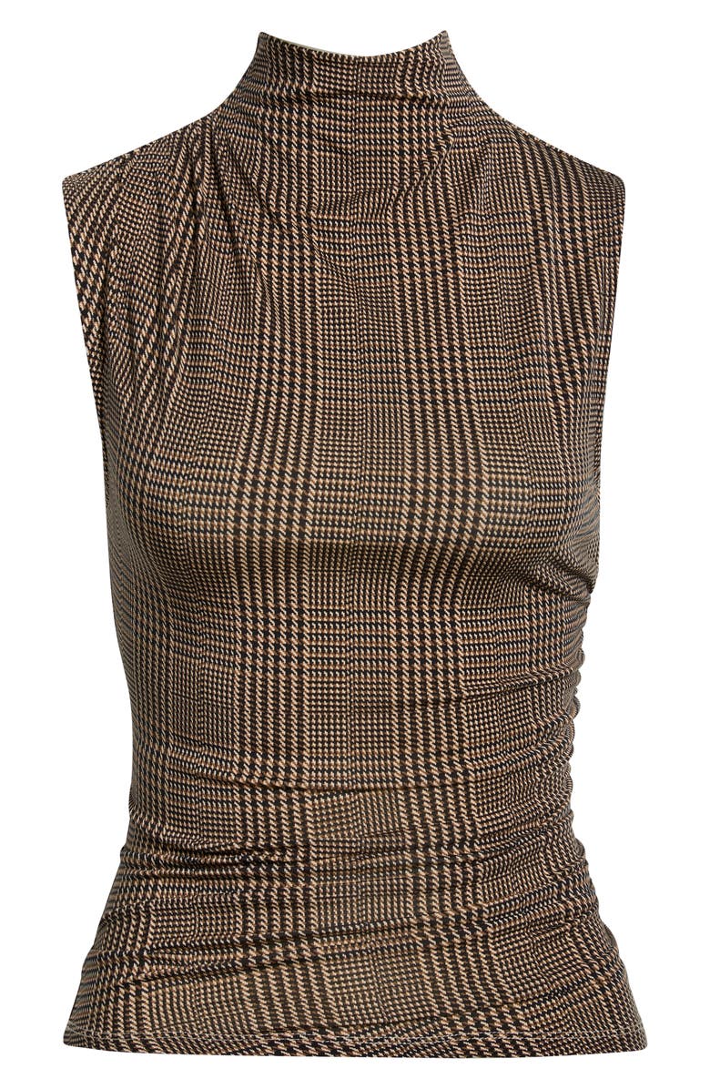 Veronica Beard Mylie Mock Neck Sleeveless Top, Alternate, color, Dark Acorn Multi