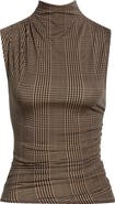 Veronica Beard Mylie Mock Neck Sleeveless Top