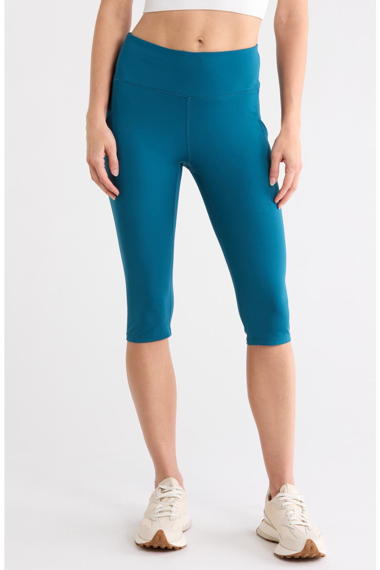 Stride Curve Capri Leggings, Main, color, TEAL CRYSTAL