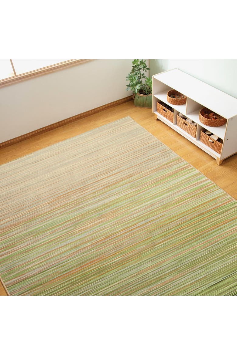 Sense of Place Nature's Stripes Carpet - Green - 4' x 6' Rectangle, Alternate, color, Green