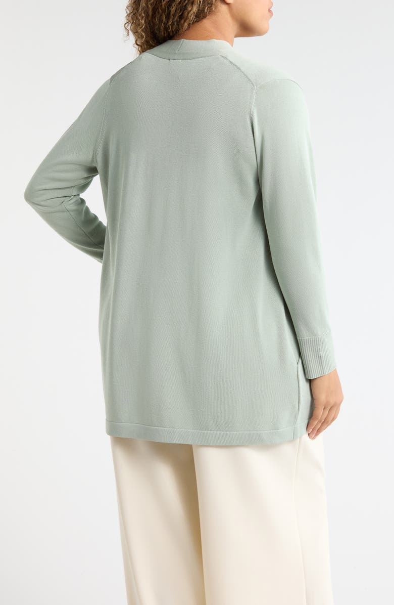 Anne Klein Open Front Cardigan, Alternate, color, Soft Aloe