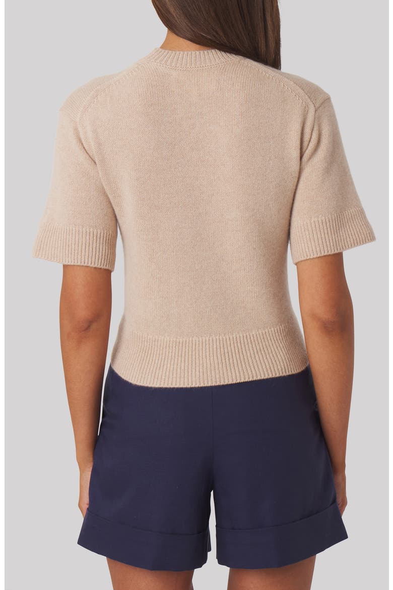 Sally Cashmere Tee, Alternate, color, SAND HEATHER