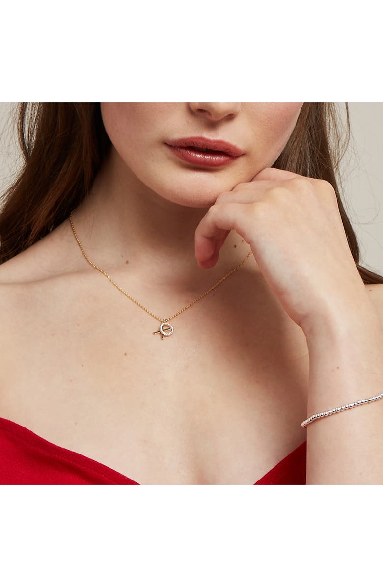 Estella Bartlett Positive Vibes Pendant Necklace, Alternate, color, Gold