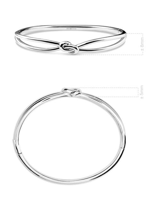 Devata Love Knot Bangle Bracelet In Metallic