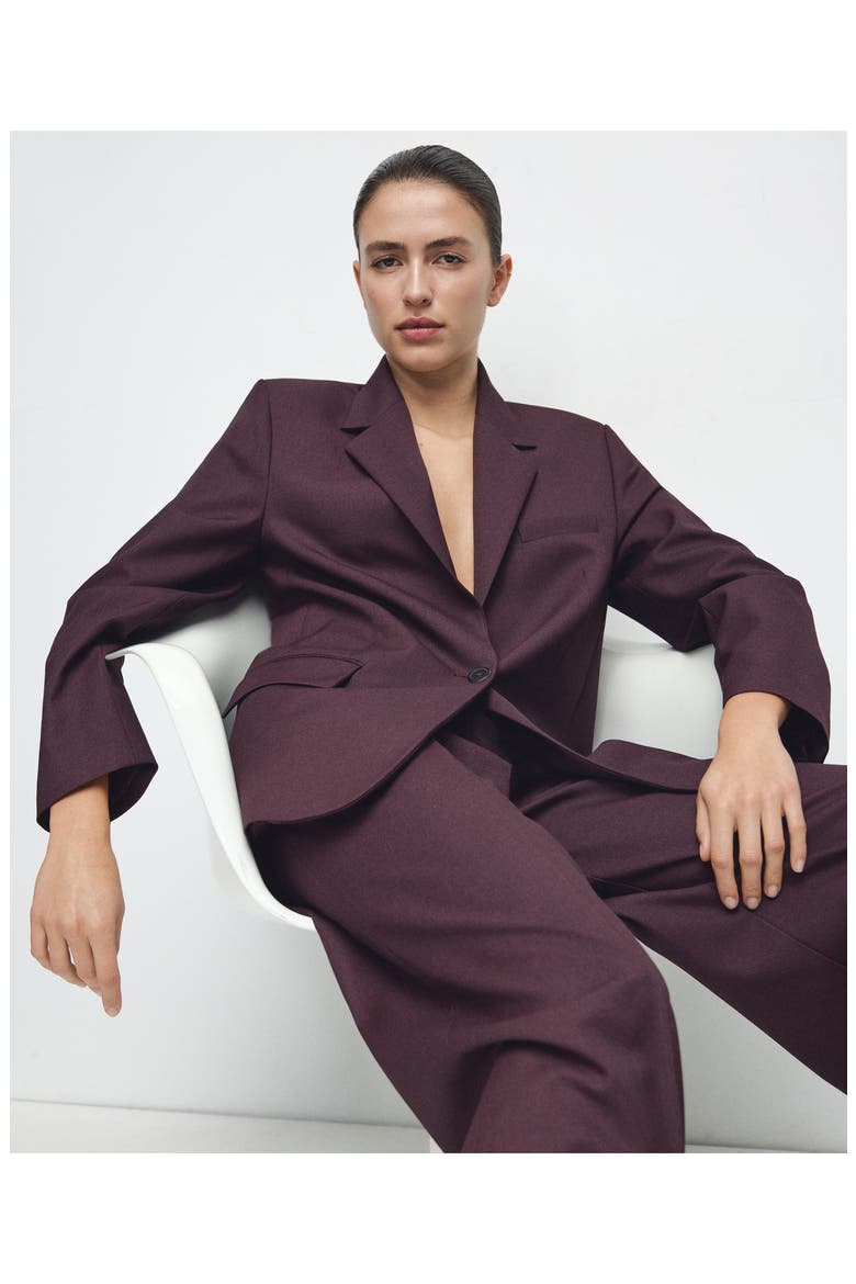 Hidra Notch Lapel Jacket, Alternate, color, DARK RED
